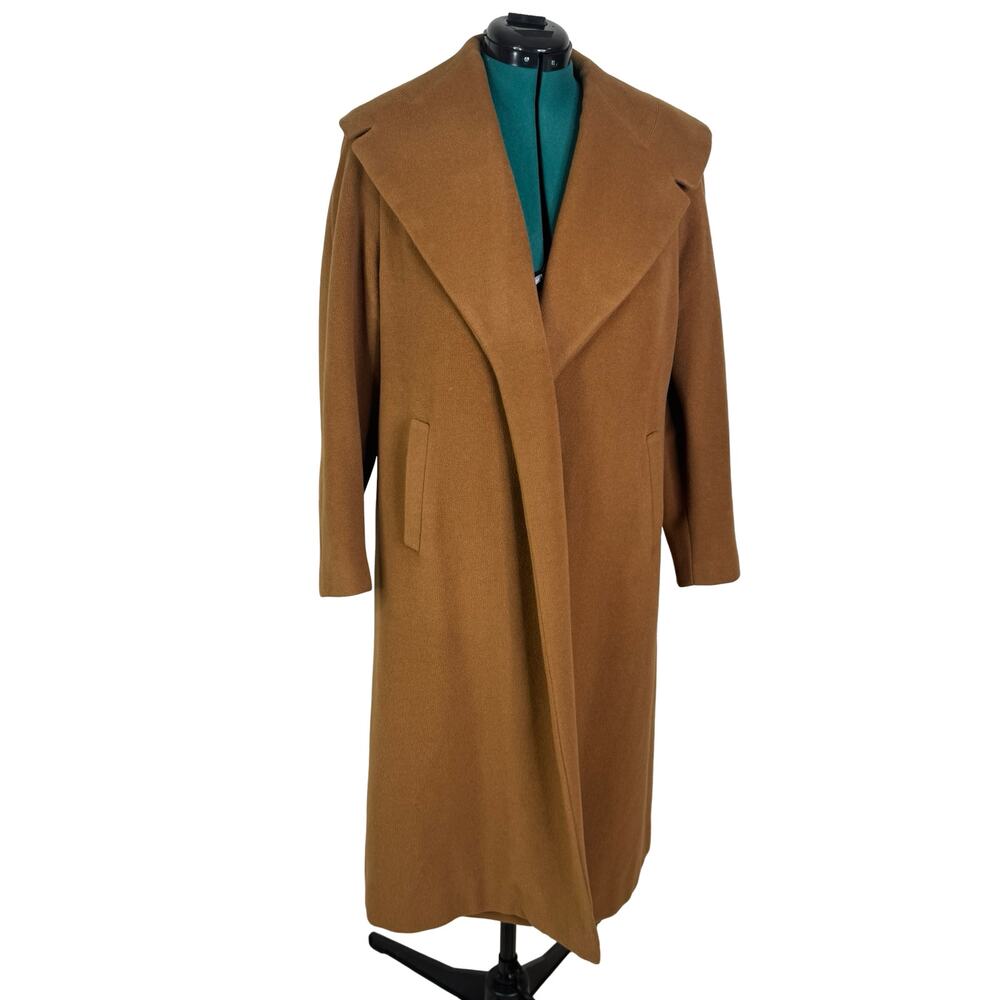 Vintage 1950s Einiger 100% Vicuña Coat Camel Tan Clutch Wrap Swing Jacket